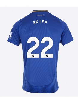 Moški Nogometna dresi replika Leicester City Oliver Skipp #22 Domači 2024-25 Kratek rokav